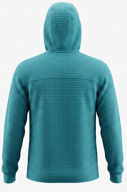 Brooks Notch Thermal Hoodie- Green/Blue